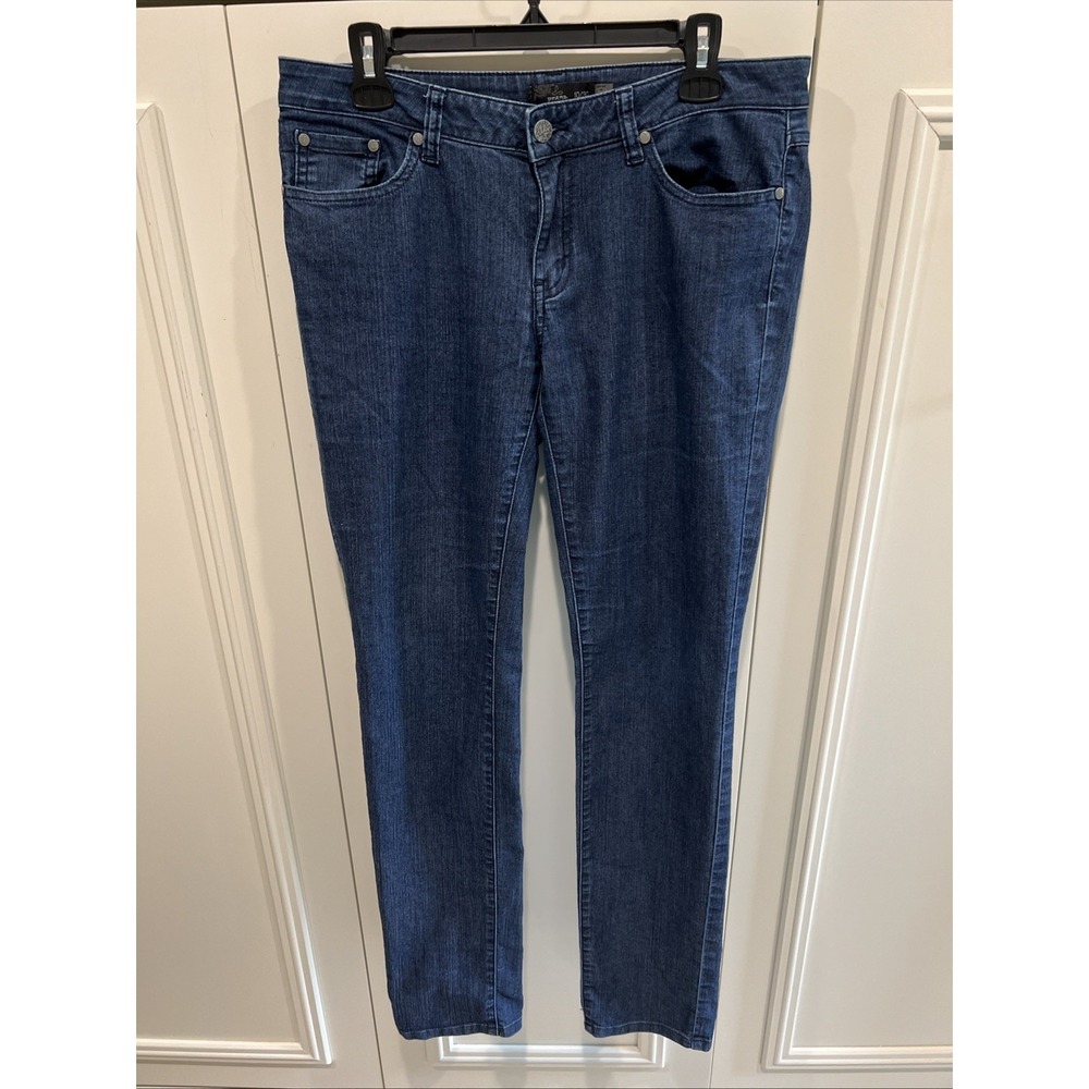 Prana Jeans Womens Size 10/30 Blue Kara Dark Wash Low Rise Straight Leg Denim